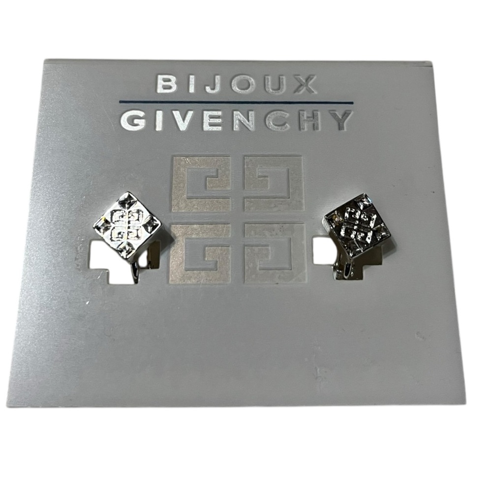 Givenchy Silver Geometric Earrings - image 1